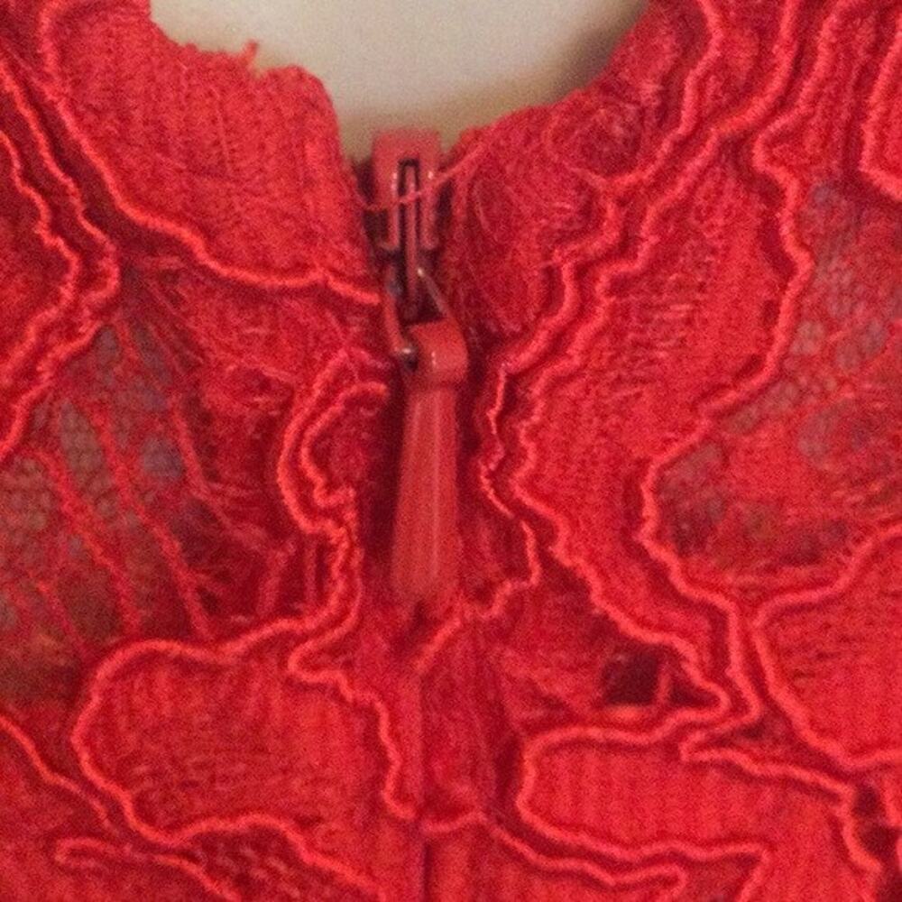 NWT Monique Lhuillier Sleeveless Floral Lace Sheath Dress Size 10 Retail $495 - Picture 10 of 11